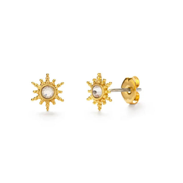 Starburst With Crystal Stud Earrings Amano Studio Jewelry - Earrings