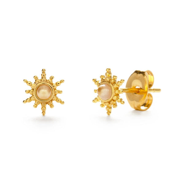 Starburst With Pearl Stud Earrings Amano Studio Jewelry - Earrings