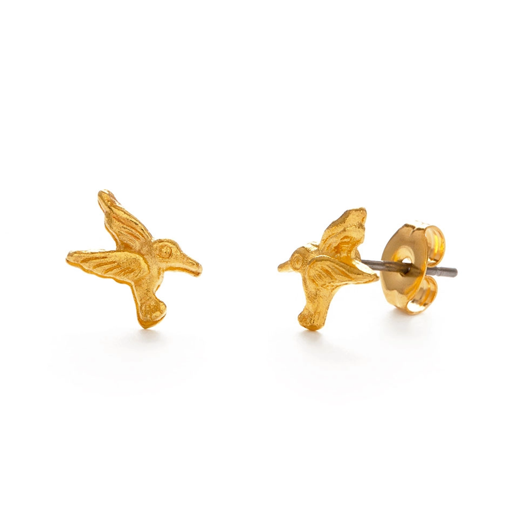 Tiny Hummingbird Stud Earrings Amano Studio Jewelry - Earrings