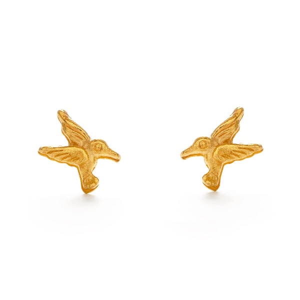 Tiny Hummingbird Stud Earrings Amano Studio Jewelry - Earrings