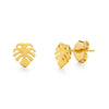 Tiny Monstera Leaf Stud Earrings Amano Studio Jewelry - Earrings