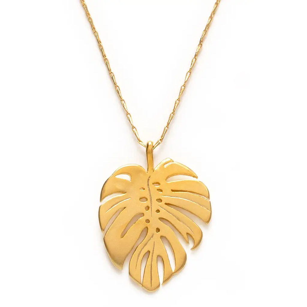 monstera jewelry Monstera Leaf Necklace
