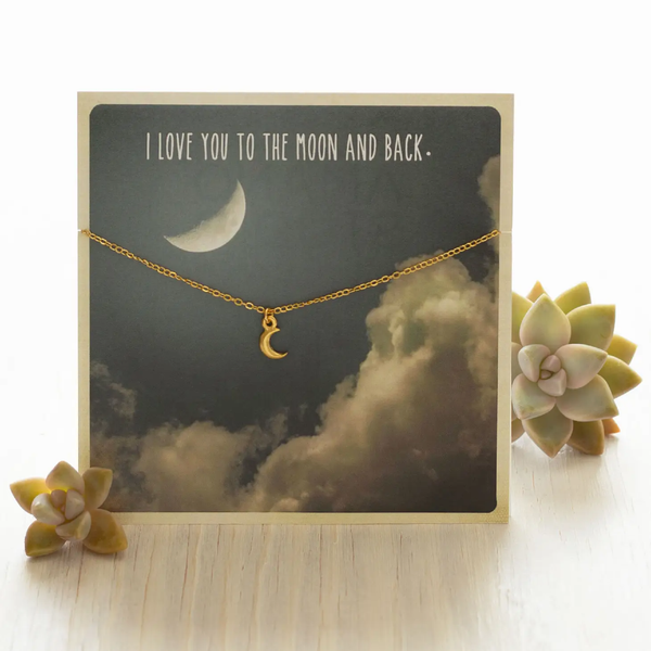 Moon Carded Necklace - Gold Amano Studio Jewelry - Necklaces