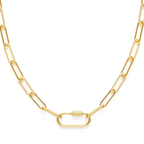 Paperclip Chain With Carabiner Clasp Necklace Amano Studio Jewelry - Necklaces