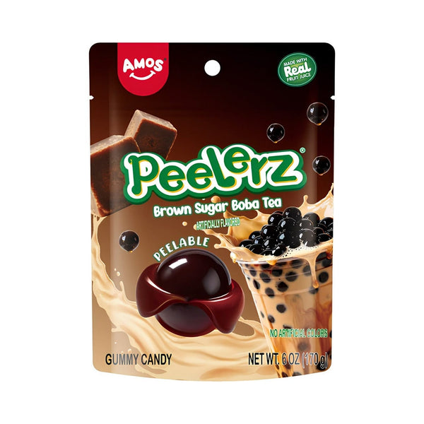 Amos Peelerz Brown Sugar Boba Tea Gummy Candy Amos Candy, Chocolate & Gum