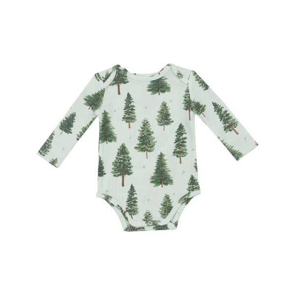 0-3M Short Sleeve Bodysuit Onesie - Forest Trees Angel Dear Apparel & Accessories - Clothing - Baby & Toddler - One-Pieces & Onesies