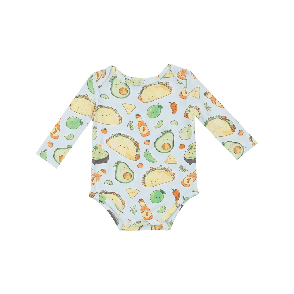 0-3M Short Sleeve Bodysuit Onesie - Happy Tacos Angel Dear Apparel & Accessories - Clothing - Baby & Toddler - One-Pieces & Onesies