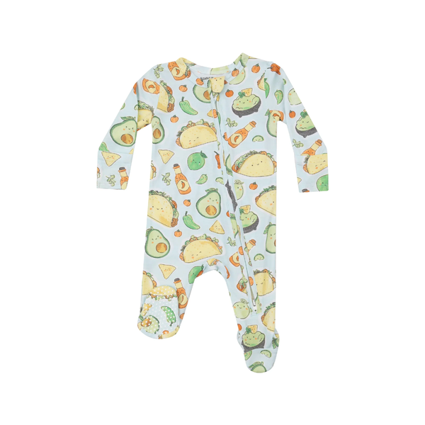 0-3M Zipper Footie Baby Sleepwear - Happy Tacos Angel Dear Apparel & Accessories - Clothing - Baby & Toddler - One-Pieces & Onesies