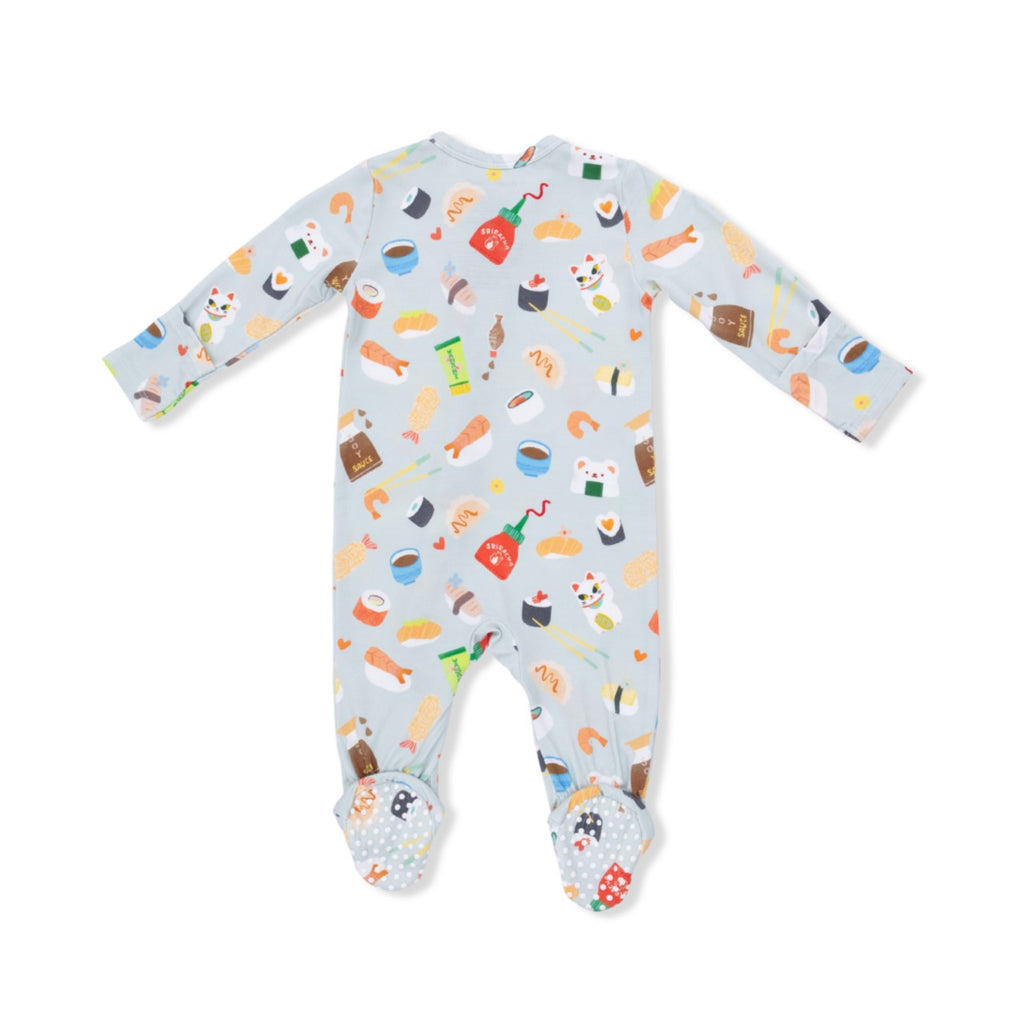 0-3M Zipper Footie Baby Sleepwear - Sushi Angel Dear Apparel & Accessories - Clothing - Baby & Toddler - One-Pieces & Onesies