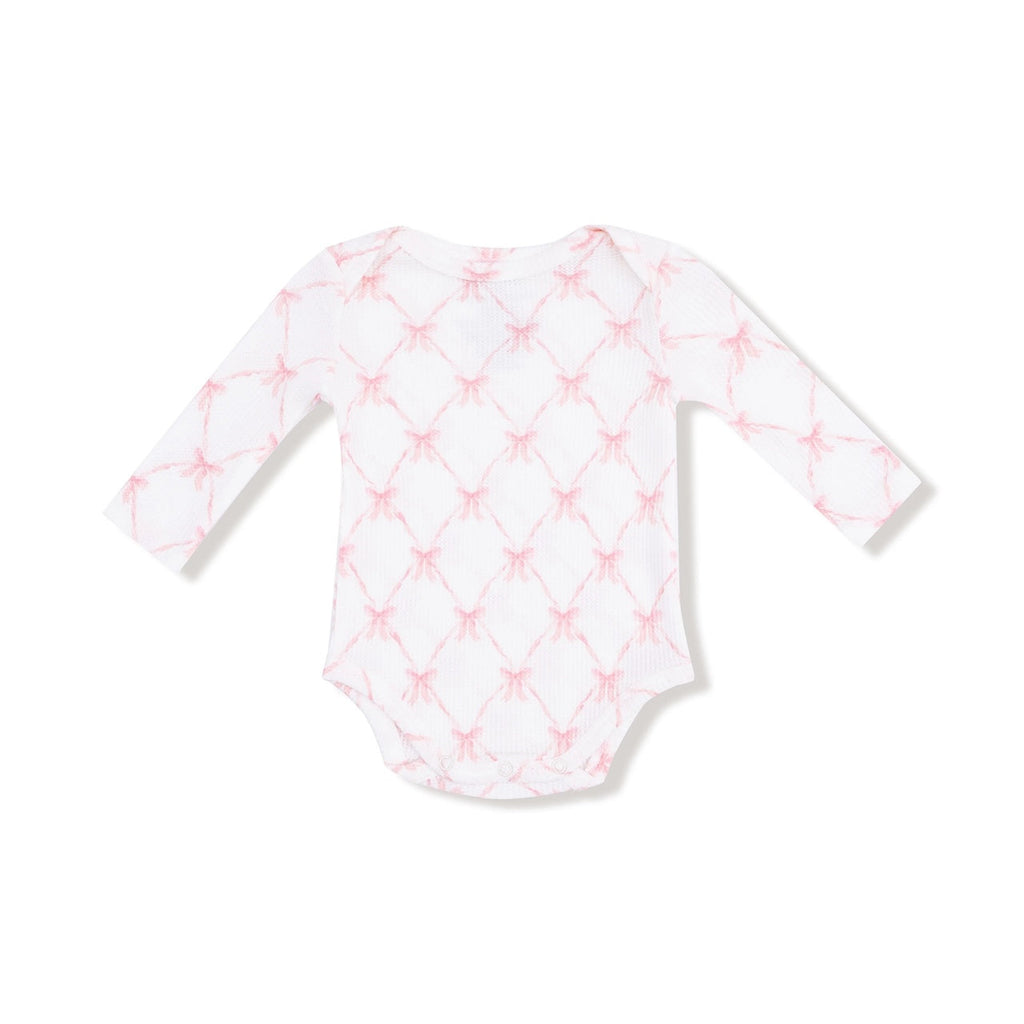 12-18M Long Sleeve Bodysuit Onesie - Ribbon Bow Trellis Angel Dear Apparel & Accessories - Clothing - Baby & Toddler - One-Pieces & Onesies