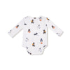 3-6M Long Sleeve Bodysuit Onesie - Sporty Puppies Angel Dear Apparel & Accessories - Clothing - Baby & Toddler - One-Pieces & Onesies
