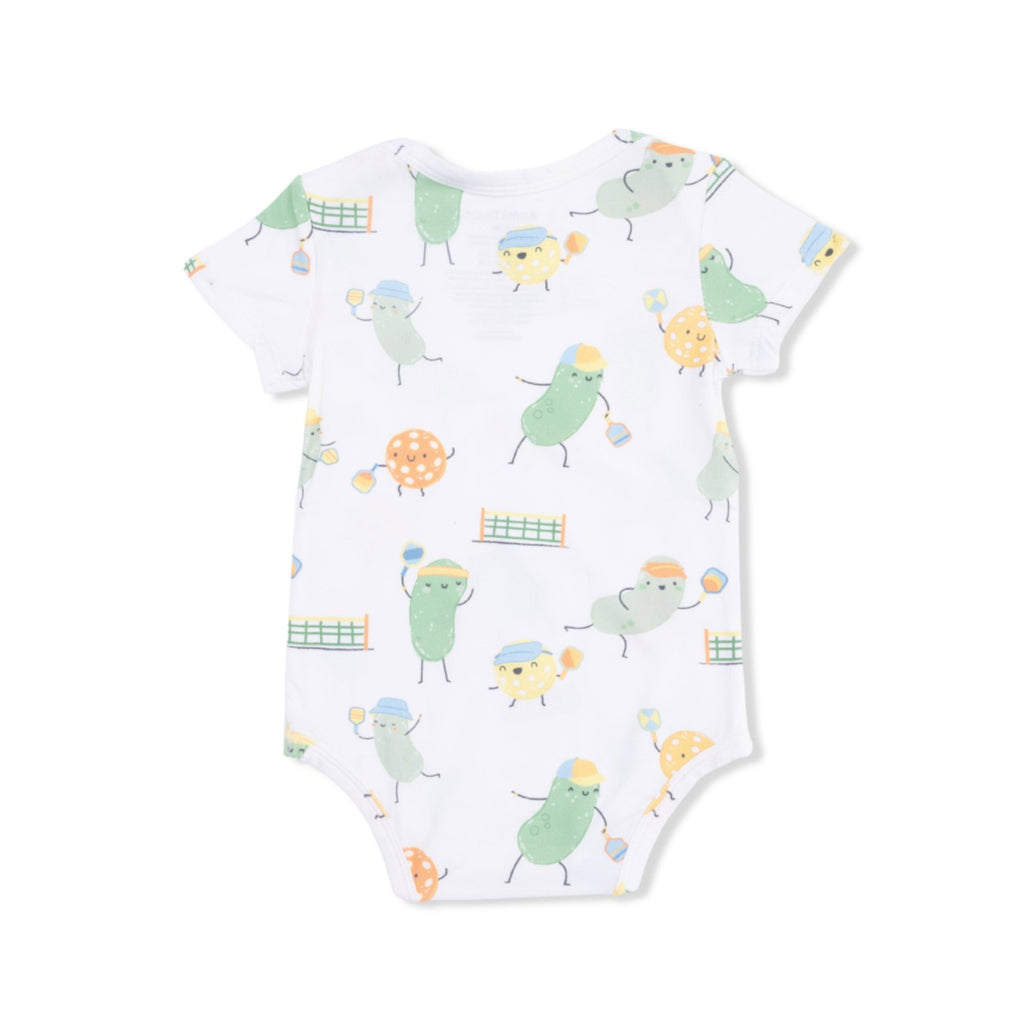 3-6M Short Sleeve Bodysuit Onesie - Pickles Playing Pickleballs Angel Dear Apparel & Accessories - Clothing - Baby & Toddler - One-Pieces & Onesies