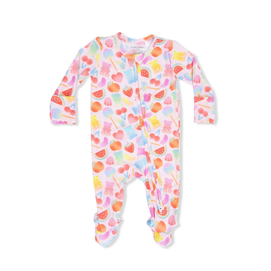3-6M Zipper Footie Baby Sleepwear - Gummy Bears Angel Dear Apparel & Accessories - Clothing - Baby & Toddler - One-Pieces & Onesies