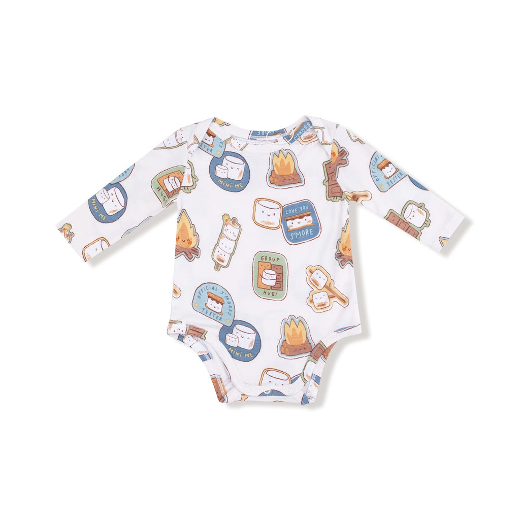 6-12M Long Sleeve Bodysuit Onesie - Smores Angel Dear Apparel & Accessories - Clothing - Baby & Toddler - One-Pieces & Onesies