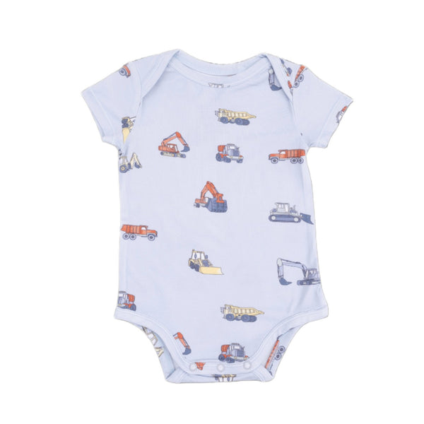 6-12M Short Sleeve Bodysuit Onesie - Contruction Vehicles Angel Dear Apparel & Accessories - Clothing - Baby & Toddler - One-Pieces & Onesies
