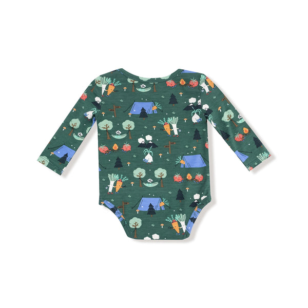 Long Sleeve Bodysuit Onesie - Camping Veggies Angel Dear Apparel & Accessories - Clothing - Baby & Toddler - One-Pieces & Onesies