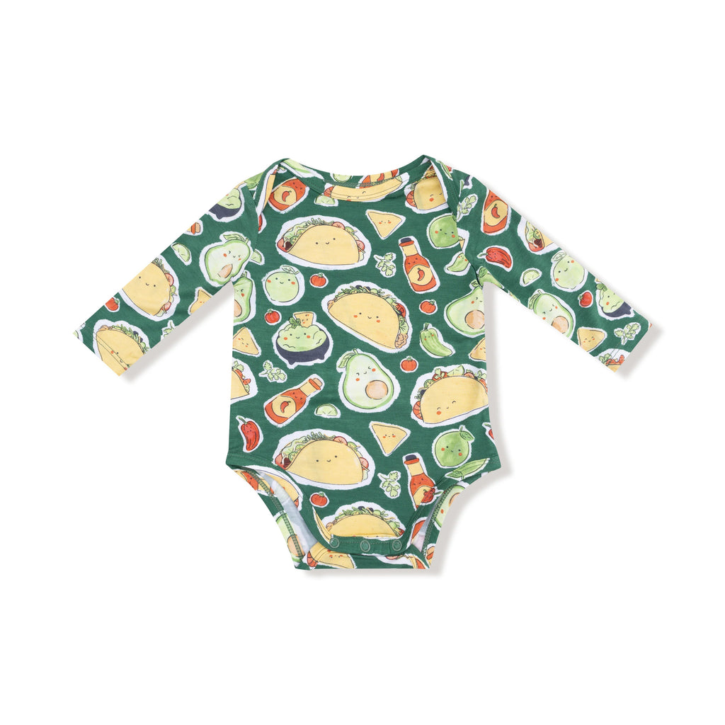 Long Sleeve Bodysuit Onesie - Happy Tacos Angel Dear Apparel & Accessories - Clothing - Baby & Toddler - One-Pieces & Onesies