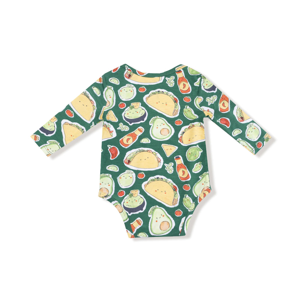 Long Sleeve Bodysuit Onesie - Happy Tacos Angel Dear Apparel & Accessories - Clothing - Baby & Toddler - One-Pieces & Onesies