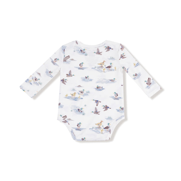 Long Sleeve Bodysuit Onesie - Migrating Mallards Angel Dear Apparel & Accessories - Clothing - Baby & Toddler - One-Pieces & Onesies