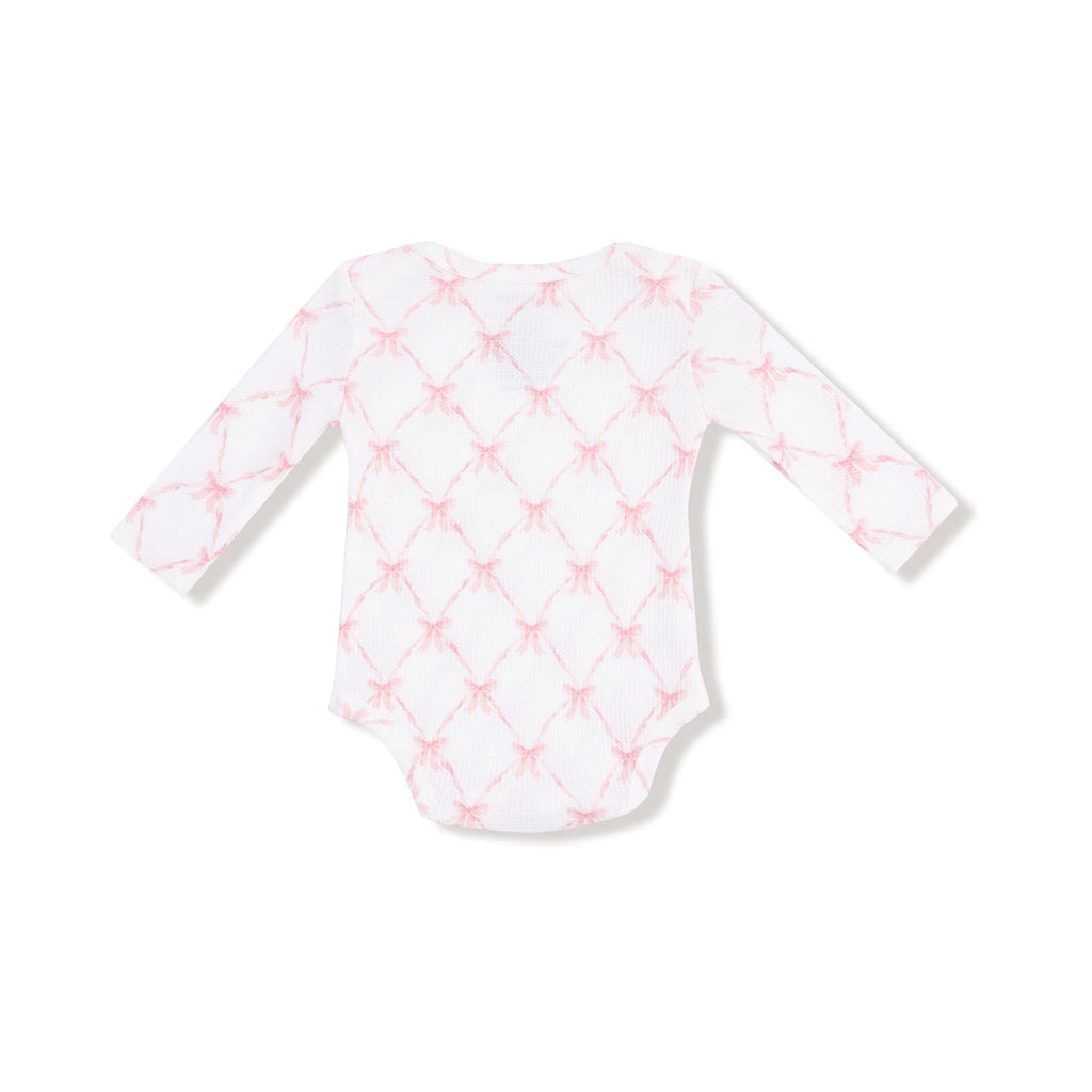 Long Sleeve Bodysuit Onesie - Ribbon Bow Trellis Angel Dear Apparel & Accessories - Clothing - Baby & Toddler - One-Pieces & Onesies