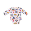 Long Sleeve Bodysuit Onesie - Vintage State Snow Sport Patches Angel Dear Apparel & Accessories - Clothing - Baby & Toddler - One-Pieces & Onesies