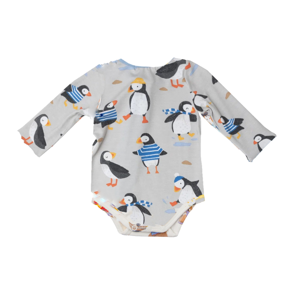 Long Sleeve Onesie Bodysuit - Puffins Angel Dear Apparel & Accessories - Clothing - Baby & Toddler - One-Pieces & Onesies