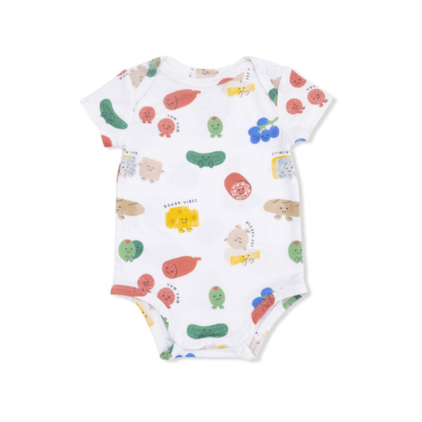 Short Sleeve Bodysuit Onesie - Charcuterie Cuties Angel Dear Apparel & Accessories - Clothing - Baby & Toddler - One-Pieces & Onesies