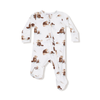 Zipper Footie Baby Sleepwear - Busy Beavers Angel Dear Apparel & Accessories - Clothing - Baby & Toddler - One-Pieces & Onesies