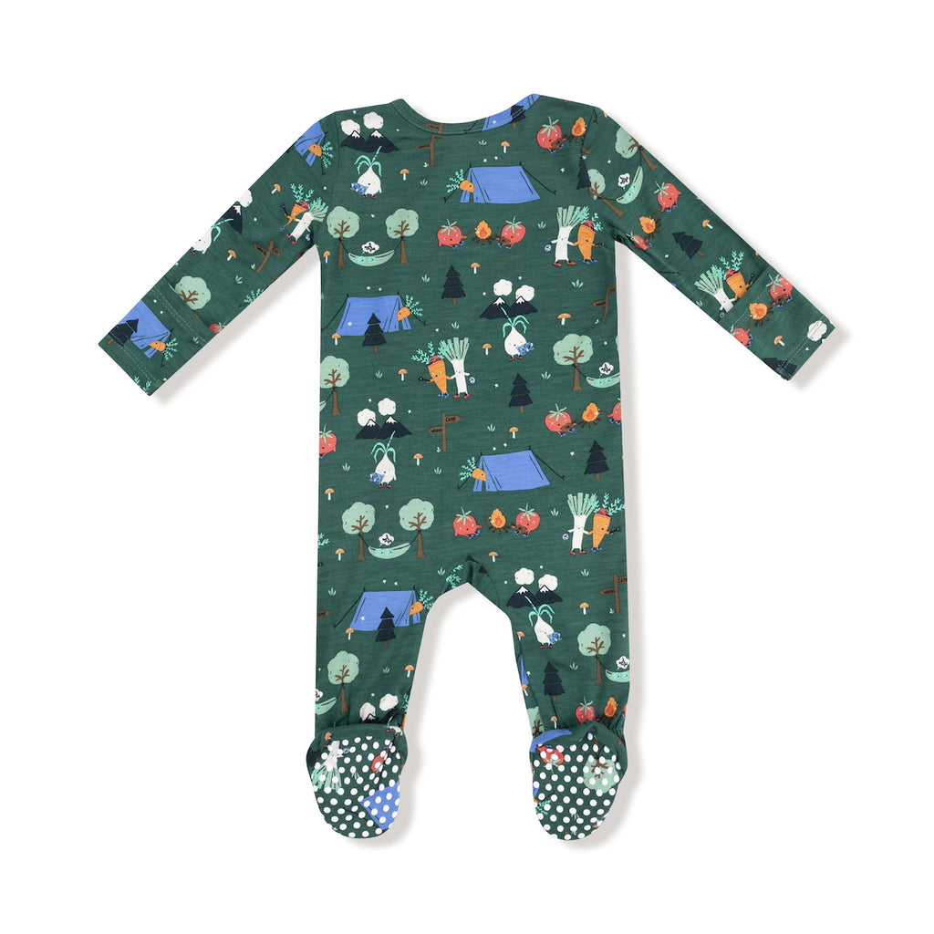 Zipper Footie Baby Sleepwear - Camping Veggies Angel Dear Apparel & Accessories - Clothing - Baby & Toddler - One-Pieces & Onesies