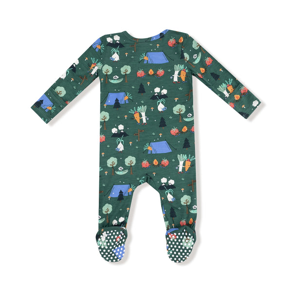 Zipper Footie Baby Sleepwear - Camping Veggies Angel Dear Apparel & Accessories - Clothing - Baby & Toddler - One-Pieces & Onesies