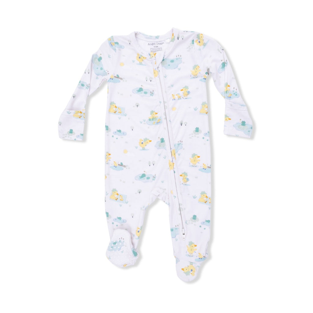 Zipper Footie Baby Sleepwear - Frog & Duck Pond Angel Dear Apparel & Accessories - Clothing - Baby & Toddler - One-Pieces & Onesies