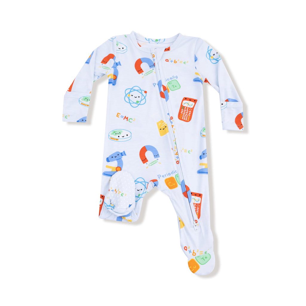 Zipper Footie Baby Sleepwear - Future Scientist - Blue Angel Dear Apparel & Accessories - Clothing - Baby & Toddler - One-Pieces & Onesies