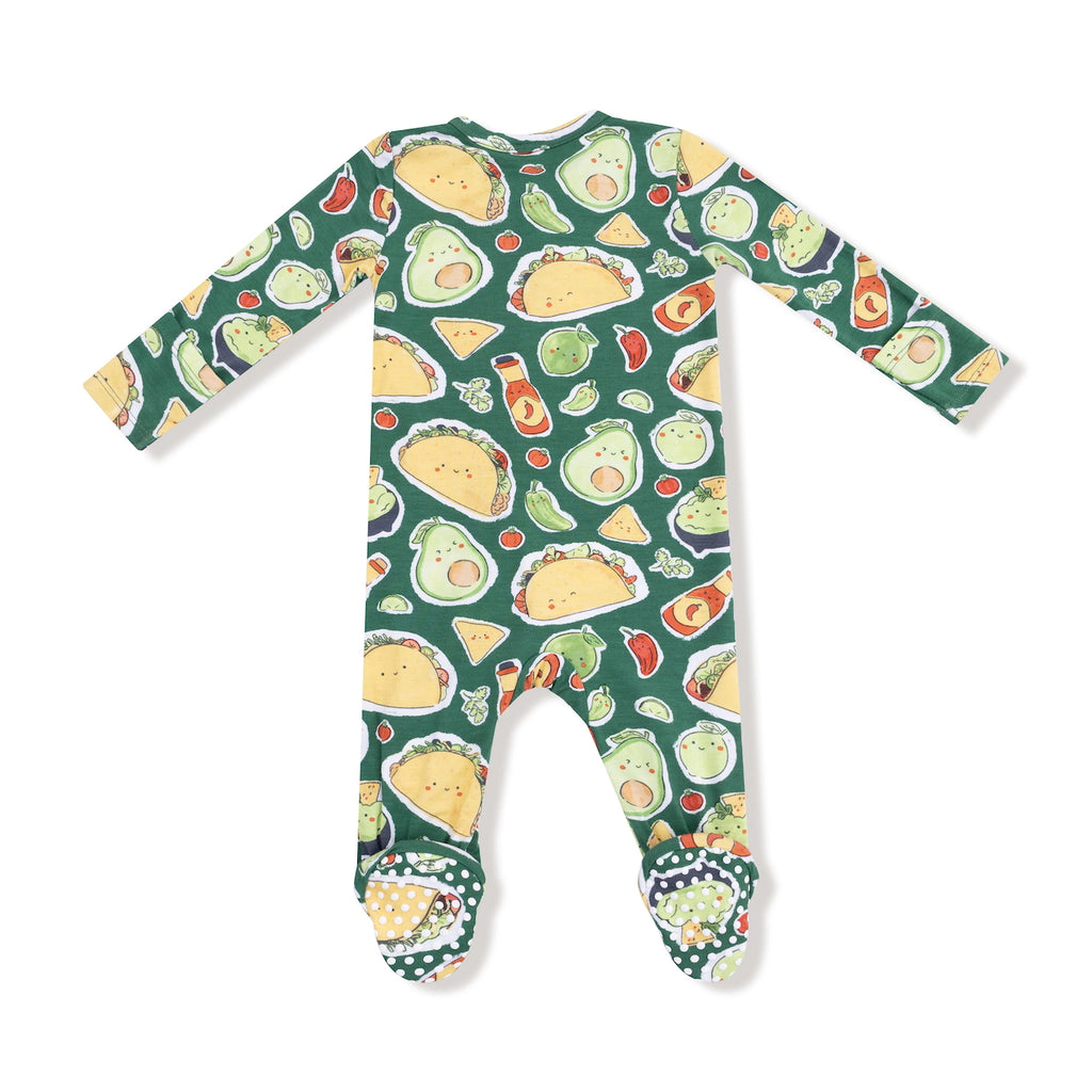 Zipper Footie Baby Sleepwear - Happy Tacos Angel Dear Apparel & Accessories - Clothing - Baby & Toddler - One-Pieces & Onesies
