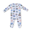 Zipper Footie Baby Sleepwear - Lake Stickers Angel Dear Apparel & Accessories - Clothing - Baby & Toddler - One-Pieces & Onesies