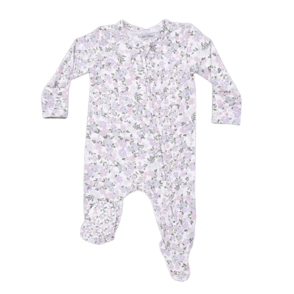 Zipper Footie Baby Sleepwear - Shannon Floral Angel Dear Apparel & Accessories - Clothing - Baby & Toddler - One-Pieces & Onesies