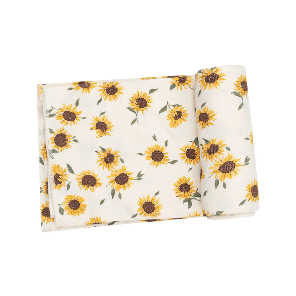 Baby Sunflowers Ribbed Swaddle Blanket Angel Dear Baby & Toddler - Swaddles & Baby Blankets