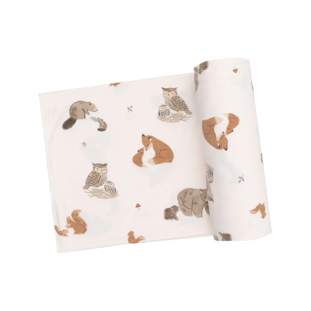 Mixed Woodland Animals Pink Swaddle Blanket Angel Dear Baby & Toddler - Swaddles & Baby Blankets