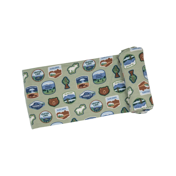 National Parks Patches West Swaddle Blanket Angel Dear Baby & Toddler - Swaddles & Baby Blankets