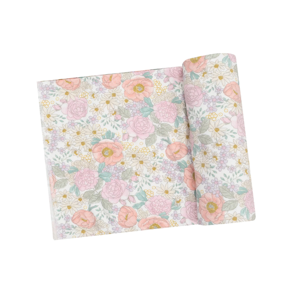 Peonies And Roses Swaddle Blanket Angel Dear Baby & Toddler - Swaddles & Baby Blankets