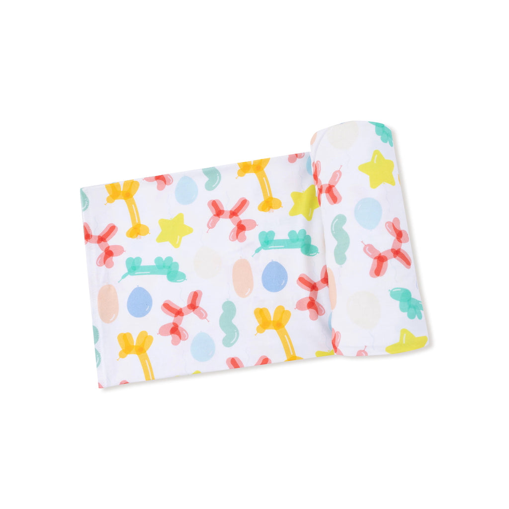 Waffle Swaddle Blanket - Balloon Animals - Blue Angel Dear Baby & Toddler - Swaddles & Baby Blankets