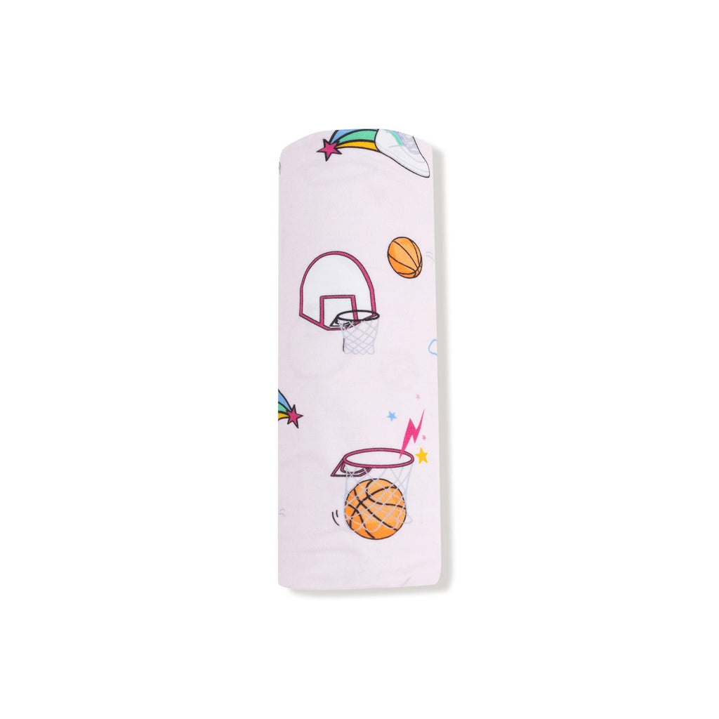 Waffle Swaddle Blanket - Basketball Pink Angel Dear Baby & Toddler - Swaddles & Baby Blankets