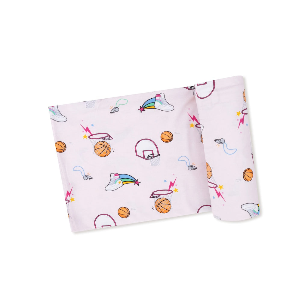 Waffle Swaddle Blanket - Basketball Pink Angel Dear Baby & Toddler - Swaddles & Baby Blankets