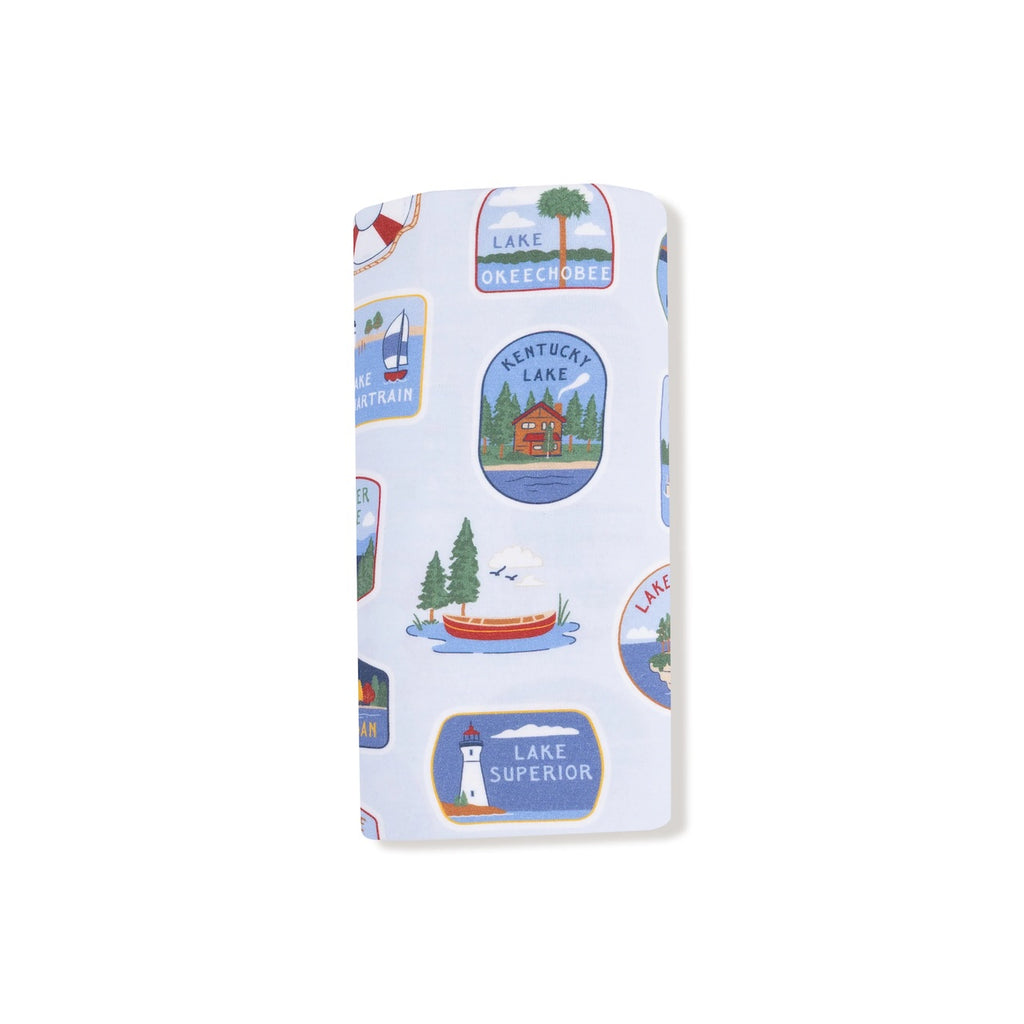 Waffle Swaddle Blanket - Lake Stickers Angel Dear Baby & Toddler - Swaddles & Baby Blankets