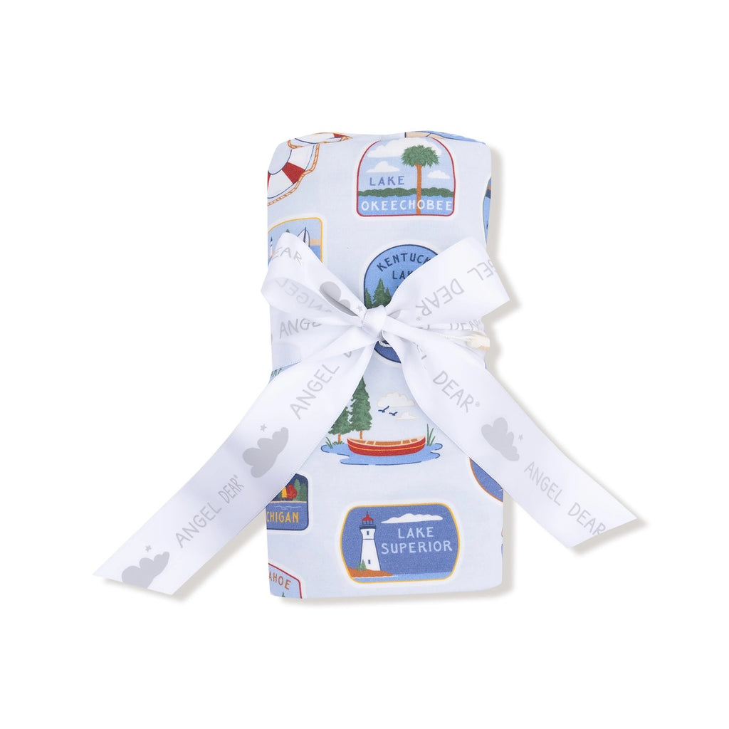 Waffle Swaddle Blanket - Lake Stickers Angel Dear Baby & Toddler - Swaddles & Baby Blankets
