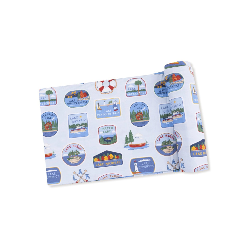 Waffle Swaddle Blanket - Lake Stickers Angel Dear Baby & Toddler - Swaddles & Baby Blankets