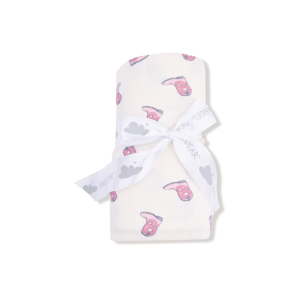 Waffle Swaddle Blanket - Petite Cowgirl Boots Angel Dear Baby & Toddler - Swaddles & Baby Blankets