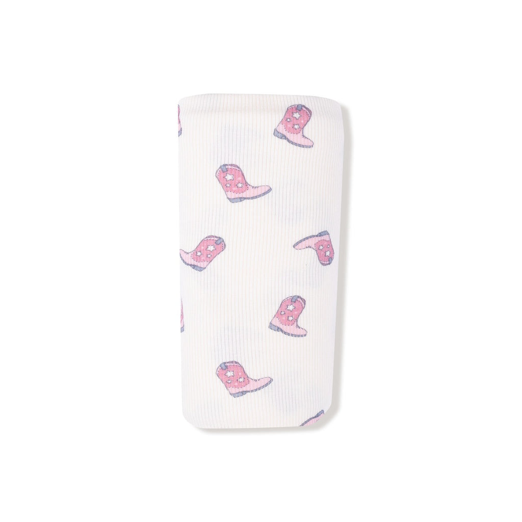 Waffle Swaddle Blanket - Petite Cowgirl Boots Angel Dear Baby & Toddler - Swaddles & Baby Blankets