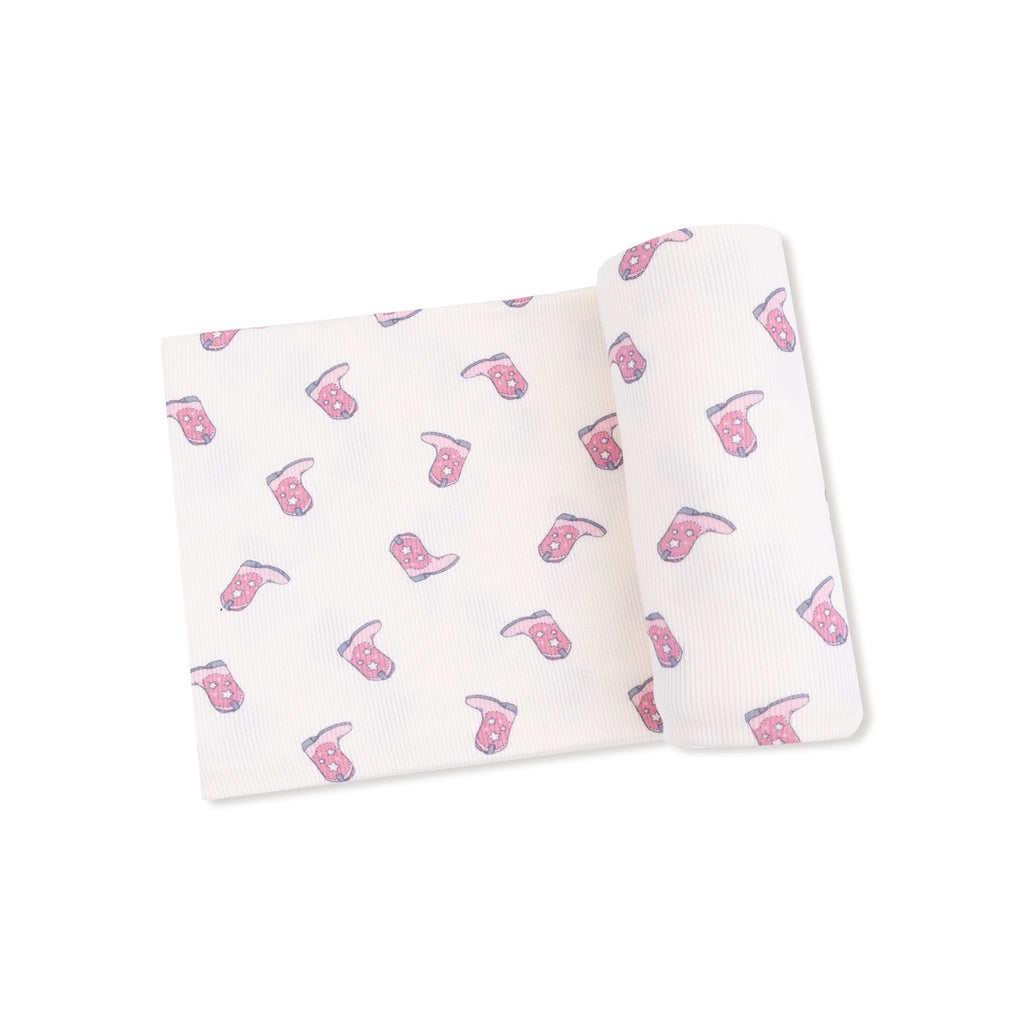 Waffle Swaddle Blanket - Petite Cowgirl Boots Angel Dear Baby & Toddler - Swaddles & Baby Blankets