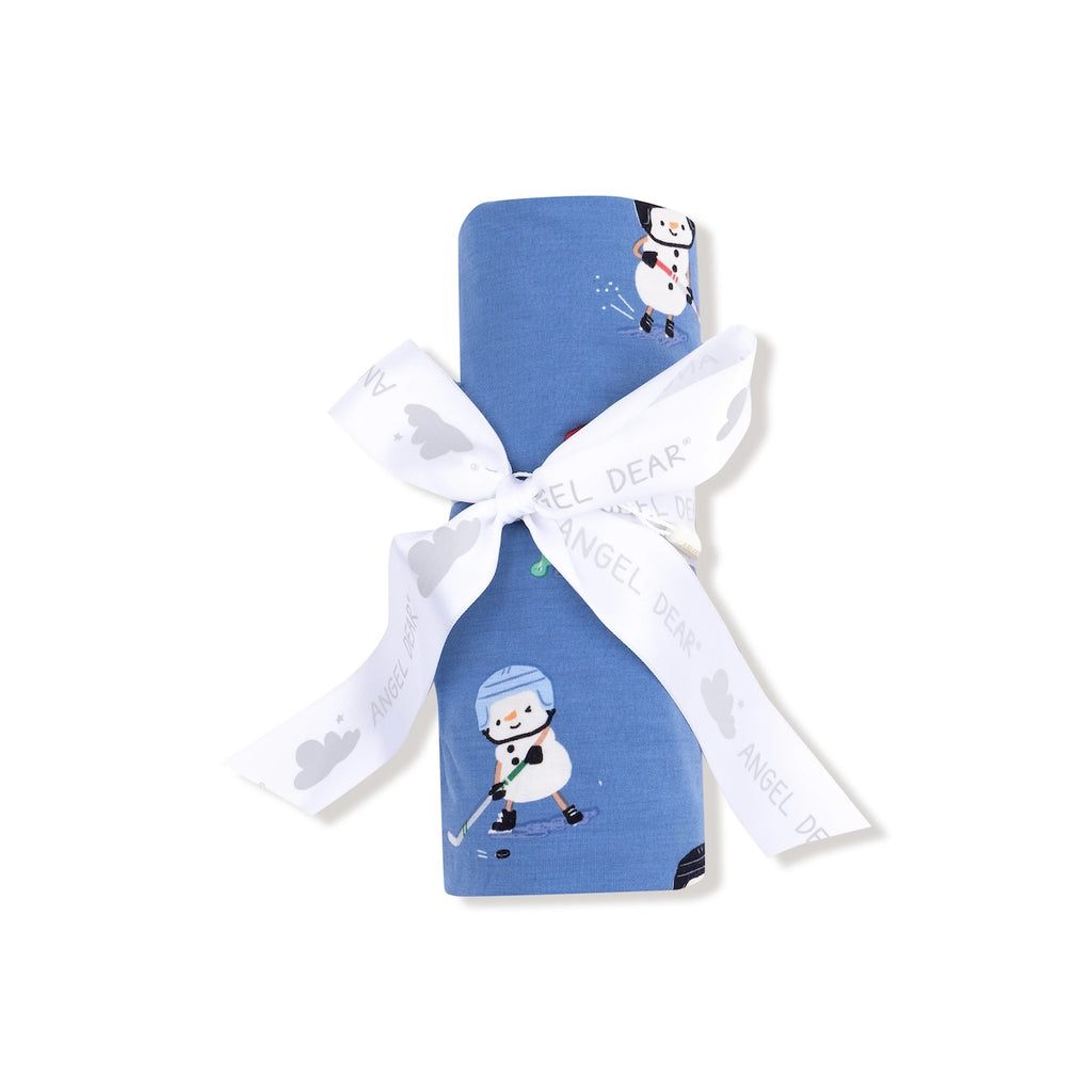 Waffle Swaddle Blanket - Snow Folks Ice Hockey Angel Dear Baby & Toddler - Swaddles & Baby Blankets