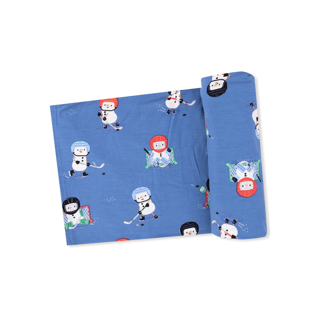 Waffle Swaddle Blanket - Snow Folks Ice Hockey Angel Dear Baby & Toddler - Swaddles & Baby Blankets